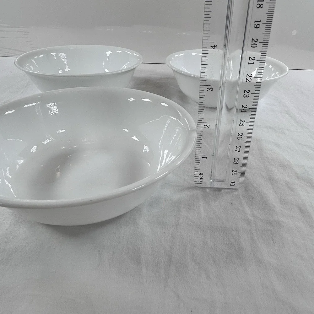 Vintage 3 Corelle Livingware Winter Frost White 6 1/4